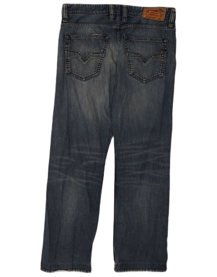 Diesel Herre Larkee Straight Jeans W32 L30 Blå Bomuld