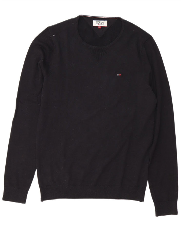TOMMY HILFIGER sweater med rund hals til mænd mellem sort bomuld