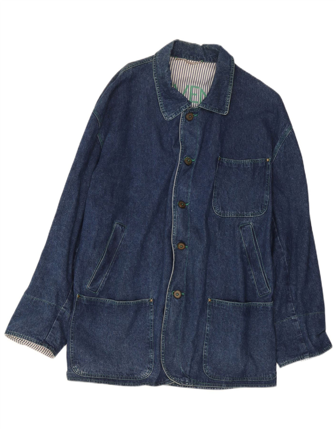 Halvfjerds Herre denimjakke UK 40 Large Blue
