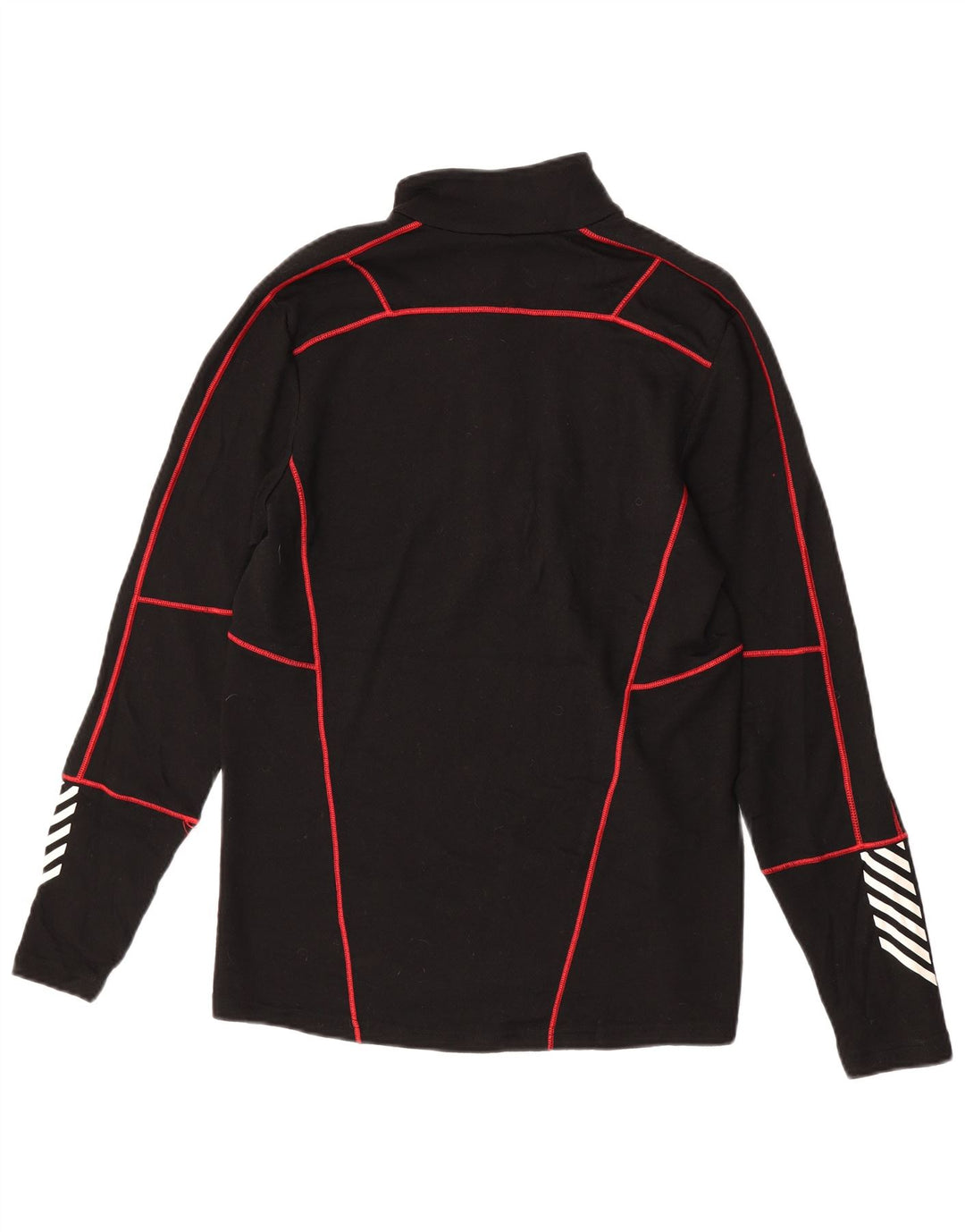 Helly Hansen Herre Zip Neck Pullover Træningsdragt Top Medium Sort Geometrisk