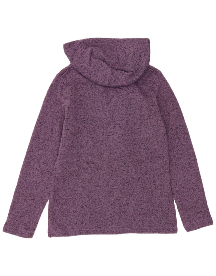 EDDIE BAUER hættetrøje til kvinder UK 14 Medium Lilla Flecked Polyester