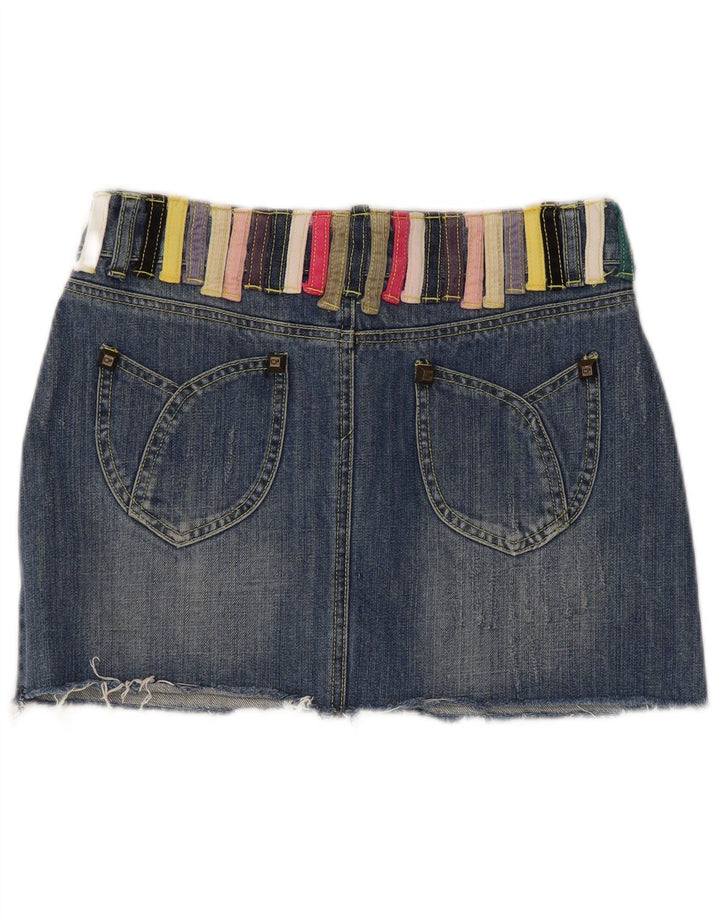 Dsquared2 Dame Mini Denim Nederdel IT 42 Medium W30 Blå Colourblock Bomuld