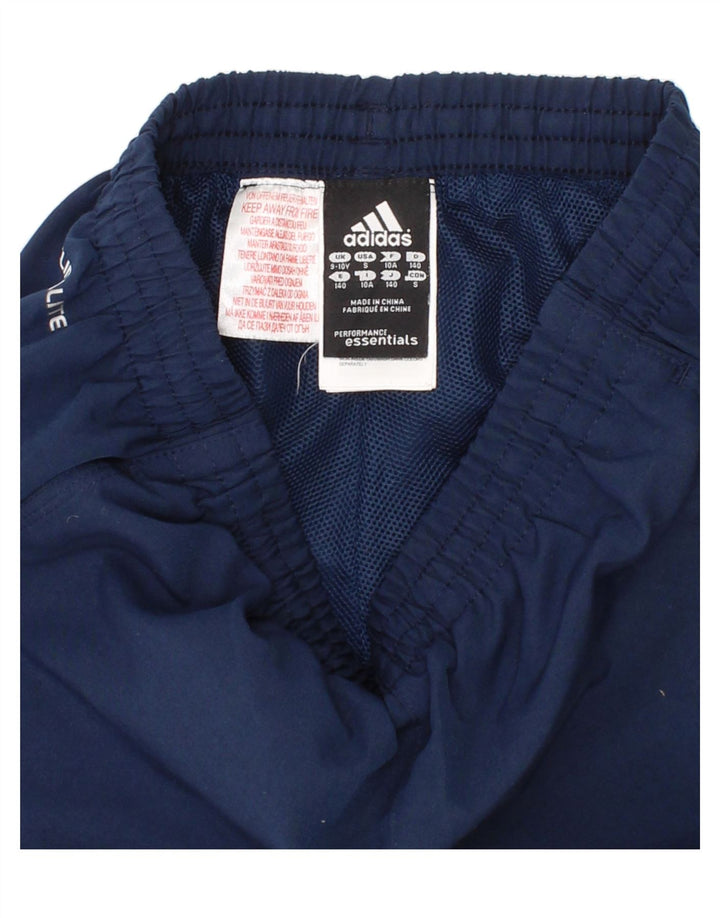 ADIDAS Boys Climalite Sport Shorts 9-10 Years Navy Blue Polyester Vintage Adidas and Second-Hand Adidas from Messina Hembry 