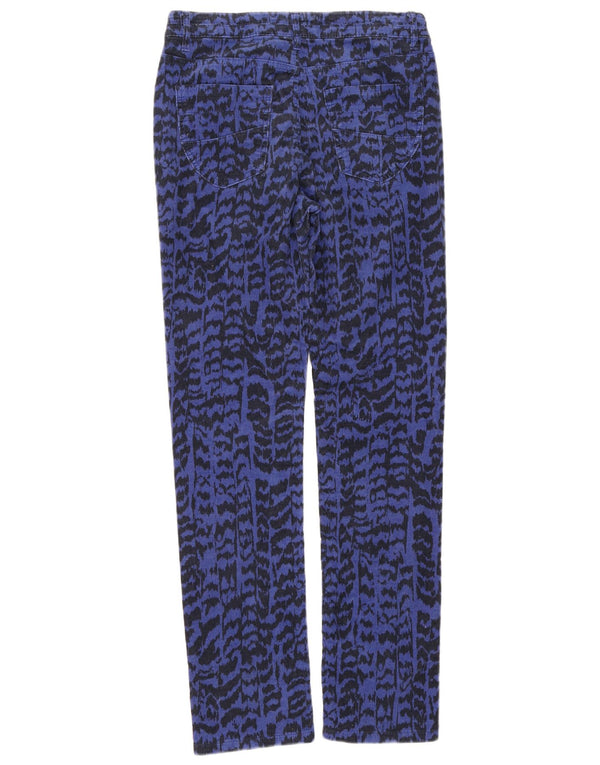 Yessica Womens Corduroy Bukser UK 12 Medium W28 L31 Blue Animal Print