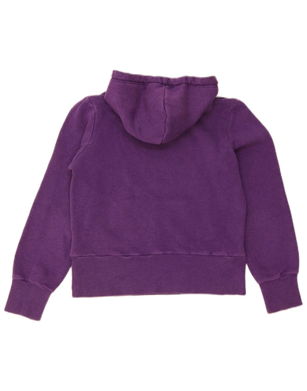 Adidas Dame Crop Graphic Hoodie Jumper IT 44 Medium Lilla Bomuld