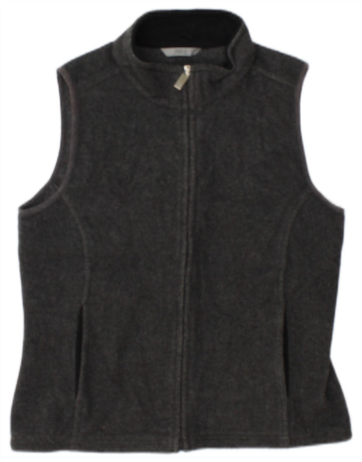 Marks & Spencer Dame Fleece Gilet UK 10 Small Grå Polyester