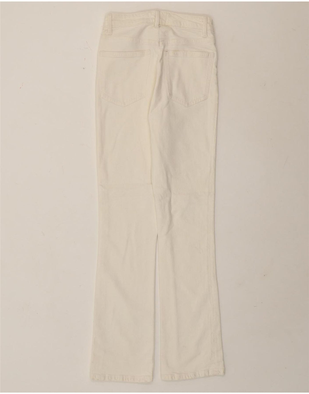 Zara Dame Bootcut Jeans EU 34 2XS W24 L29 Hvid Bomuld