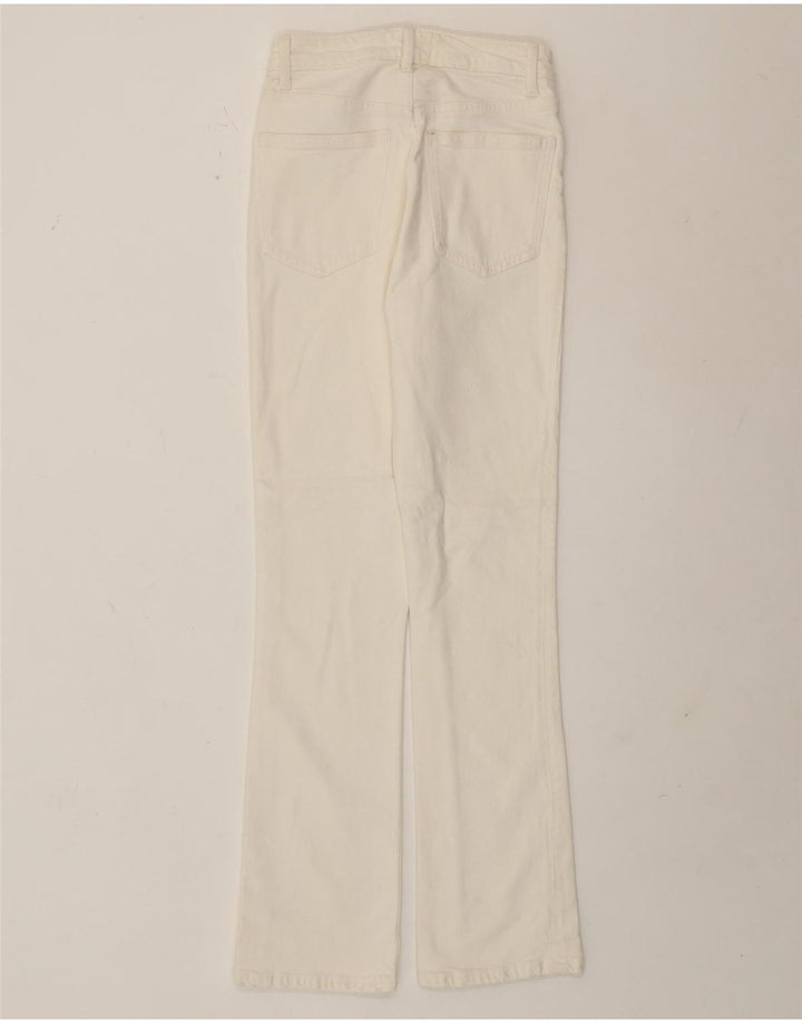 Zara Dame Bootcut Jeans EU 34 2XS W24 L29 Hvid Bomuld