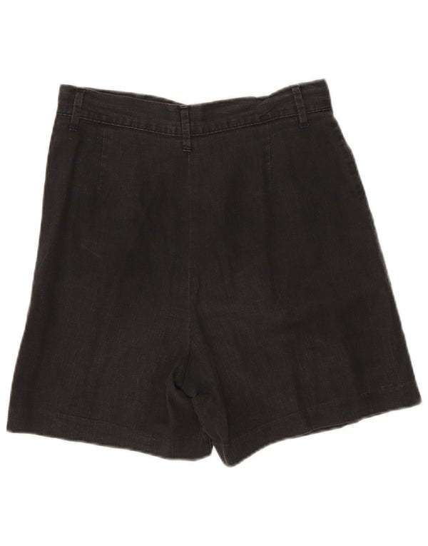 Benetton kvinders højtaljede afslappede shorts IT 44 Medium W28 Grå