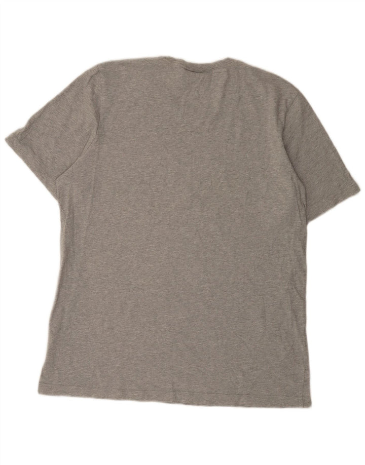 Adidas Herre Grafisk T-Shirt Top Stor Grå Bomuld