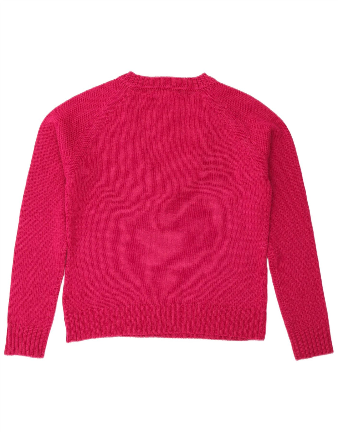 Zara Dame V-hals sweater UK 14 Medium Pink Akryl