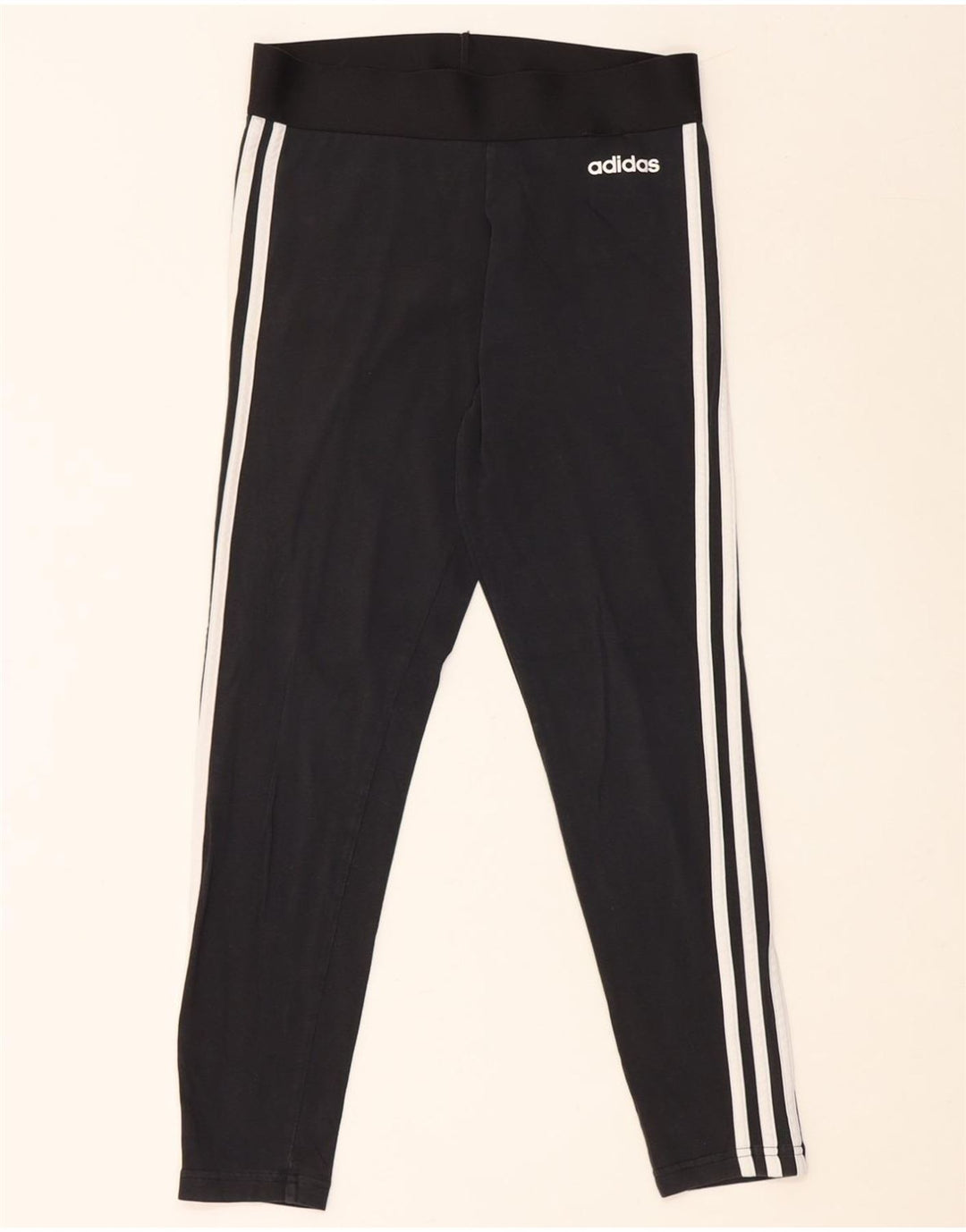 ADIDAS Dame Leggings UK 10 Small Black Bomuld