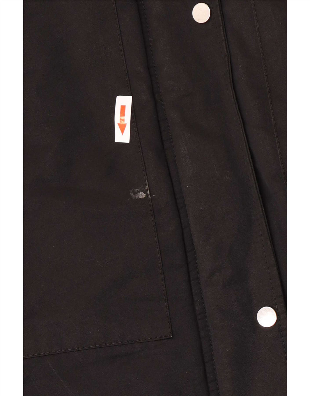Zara Dame Hooded Parka Jacket UK 14 Medium Sort Bomuld