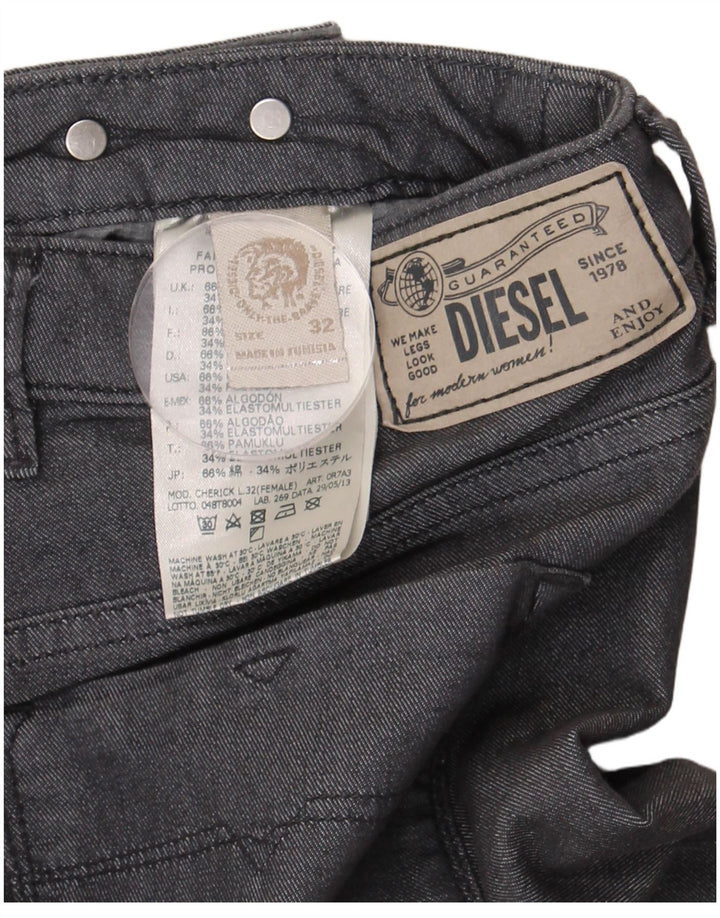 Diesel Dame Straight Jeans W32 L26 Grå Bomuld