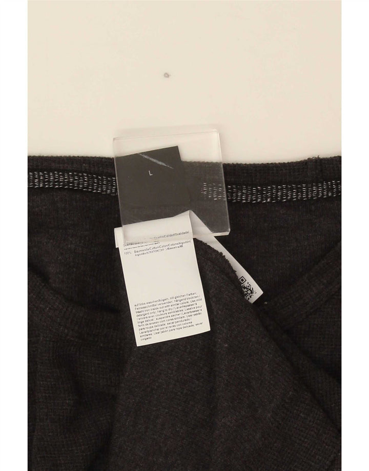 Hugo Boss Herre Slim Fit Top Langærmet Stor Grå Bomuld