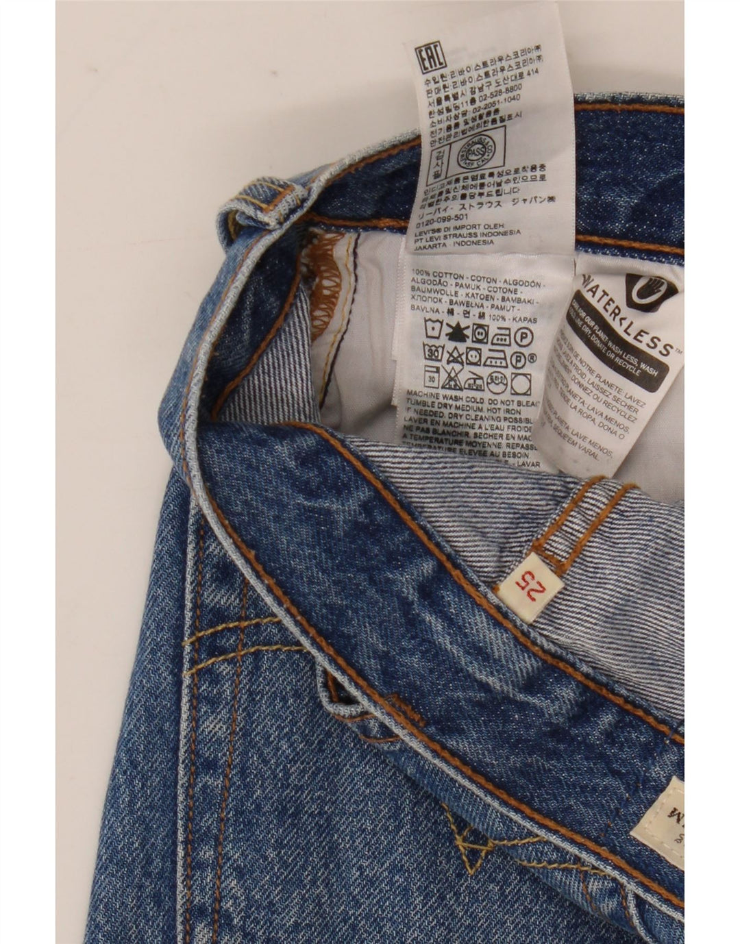 Levi's denimnederdel til kvinder W25 XS blå bomuld