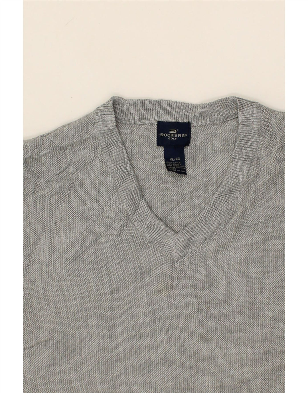 DOCKERS Mens Golf Vest Tank Top XL Grey Acrylic Vintage Dockers and Second-Hand Dockers from Messina Hembry 