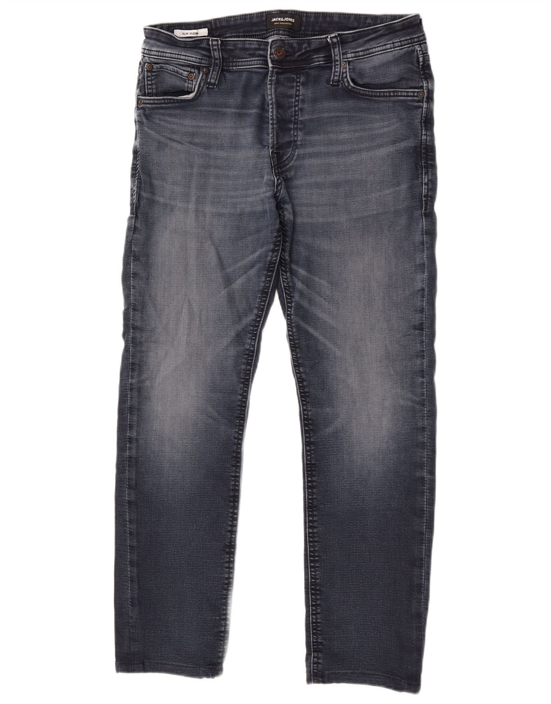 Jack & Jones Herre GLENN Slim Jeans W33 L30 Blå Bomuld