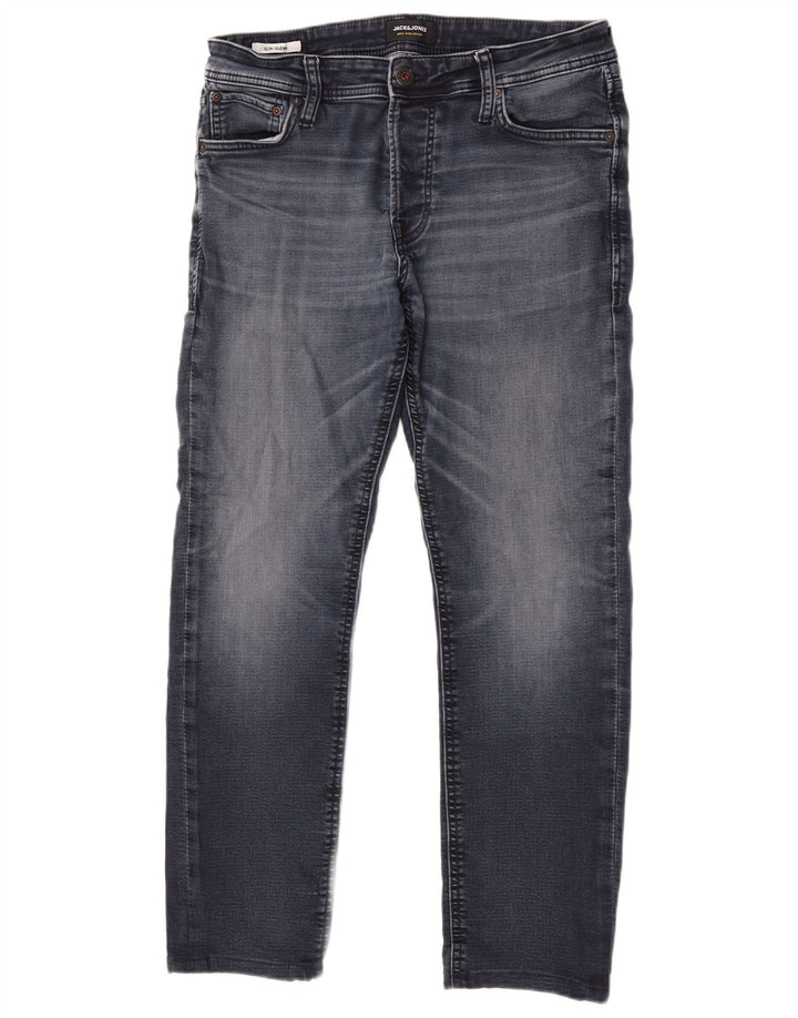 Jack & Jones Herre GLENN Slim Jeans W33 L30 Blå Bomuld