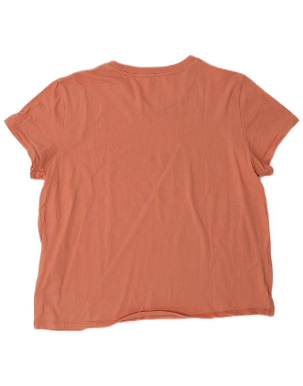 Levi's Grafisk T-shirt top til kvinder UK 18 XL Pink Bomuld