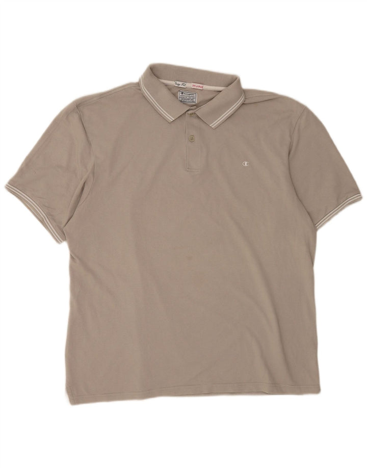 Champion Herre Easy Fit Polo Shirt 3XL Grå Bomuld