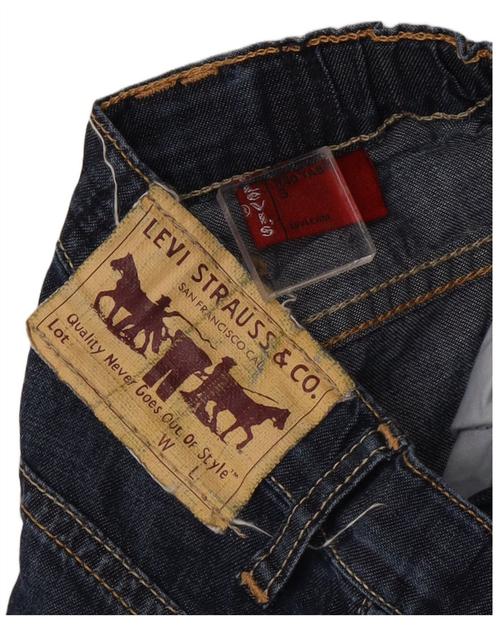 LEVI'S Boys Straight Jeans 5-6 Years W22 L20 Navy Blue Cotton