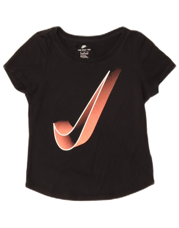 Nike piger atletisk snit grafisk t-shirt top 10-11 år medium sort