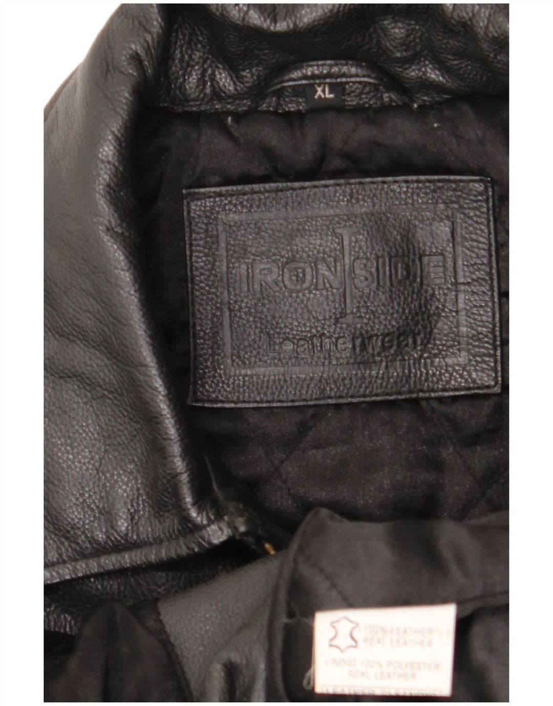 Vintage herre læderjakke UK 42 XL sort læder