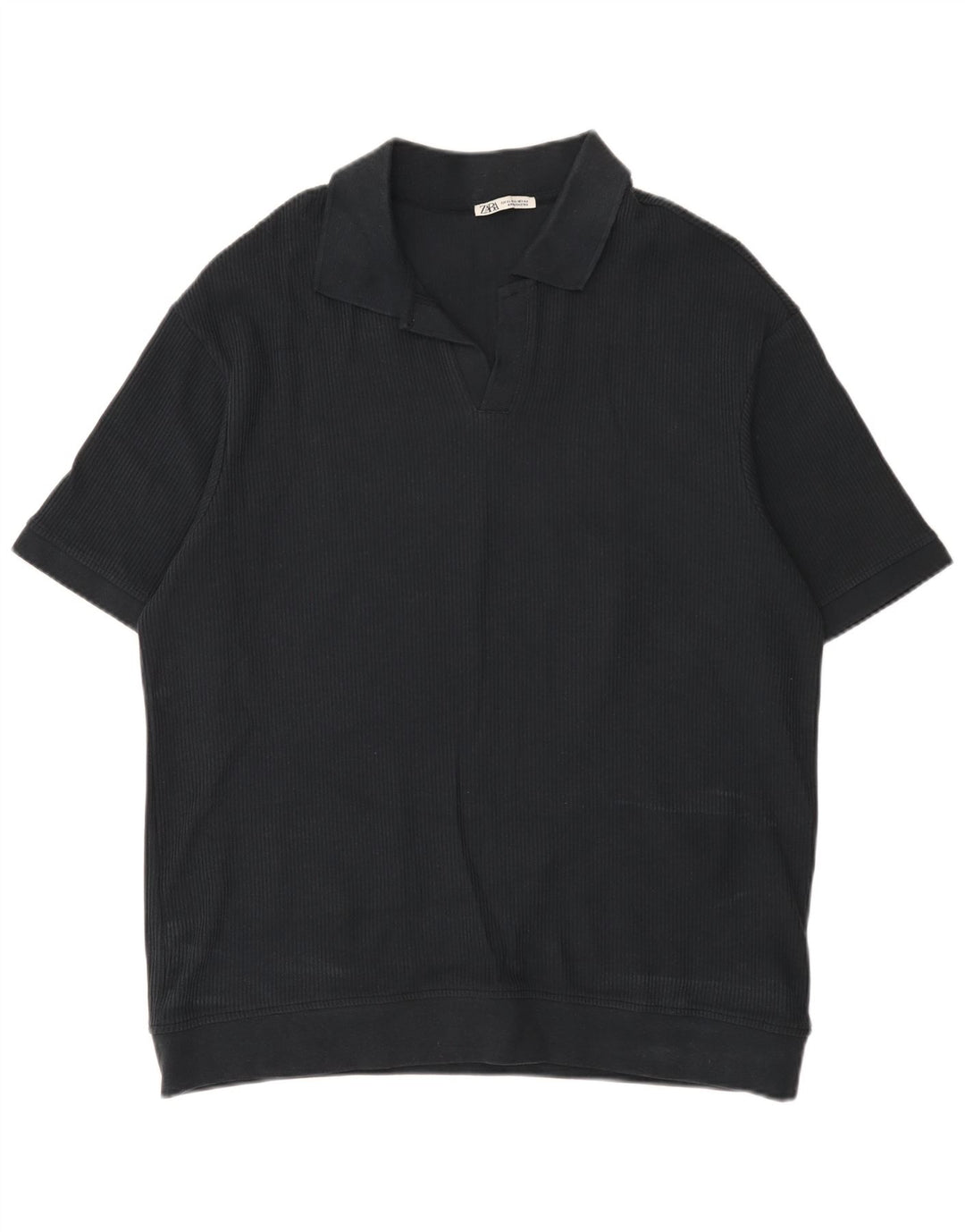 Zara herre poloshirt XL sort bomuld