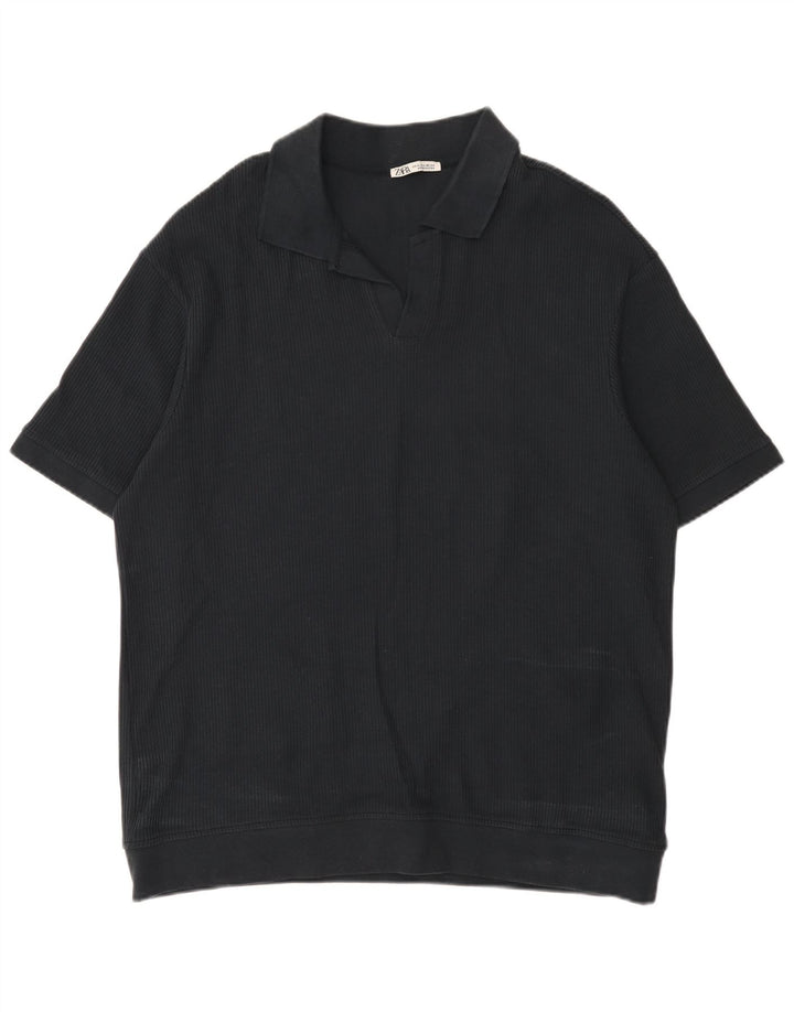 Zara herre poloshirt XL sort bomuld