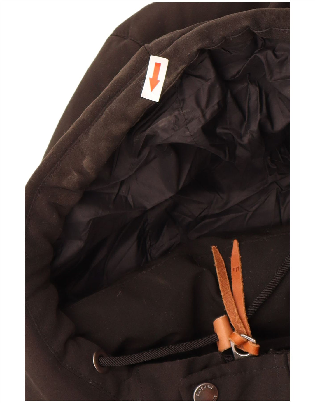 Superdry Polstret Gilet med hætte til mænd UK 40 Stor sort polyester