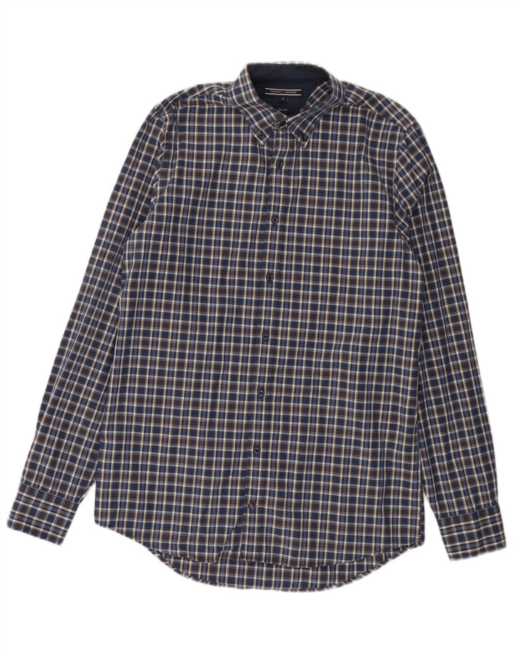 Tommy Hilfiger Herre Slim Fit skjorte Medium Blue Check