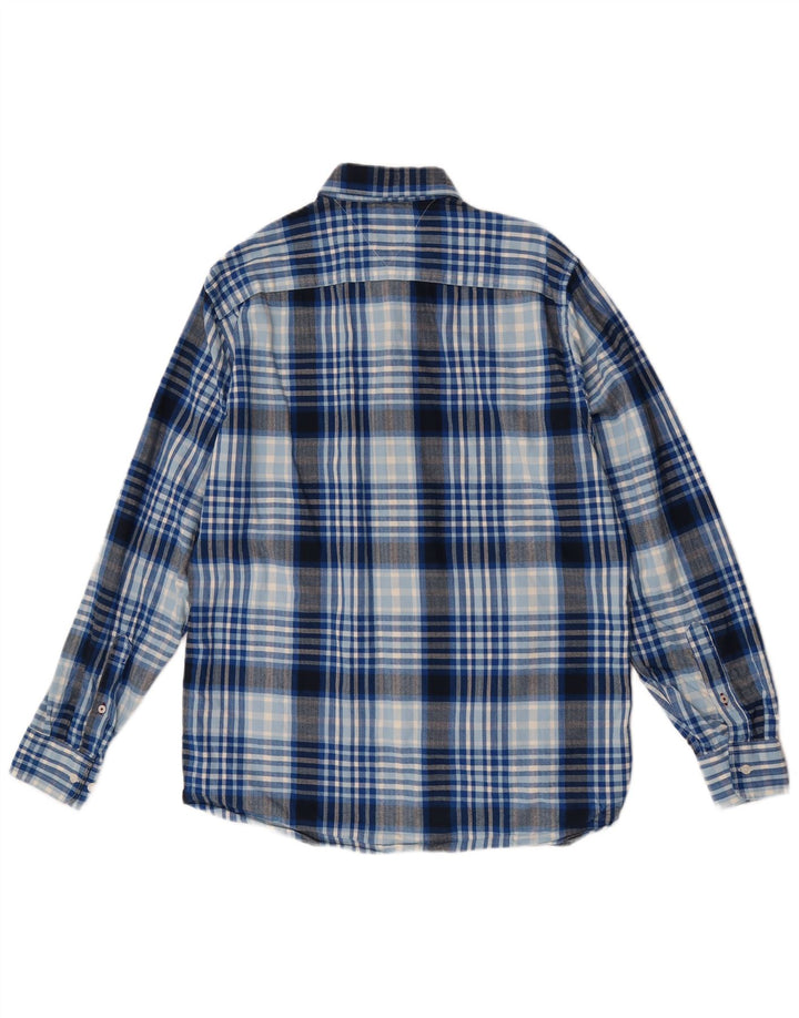 Tommy Hilfiger Herre Regular Fit skjorte Stor blå plaid bomuld