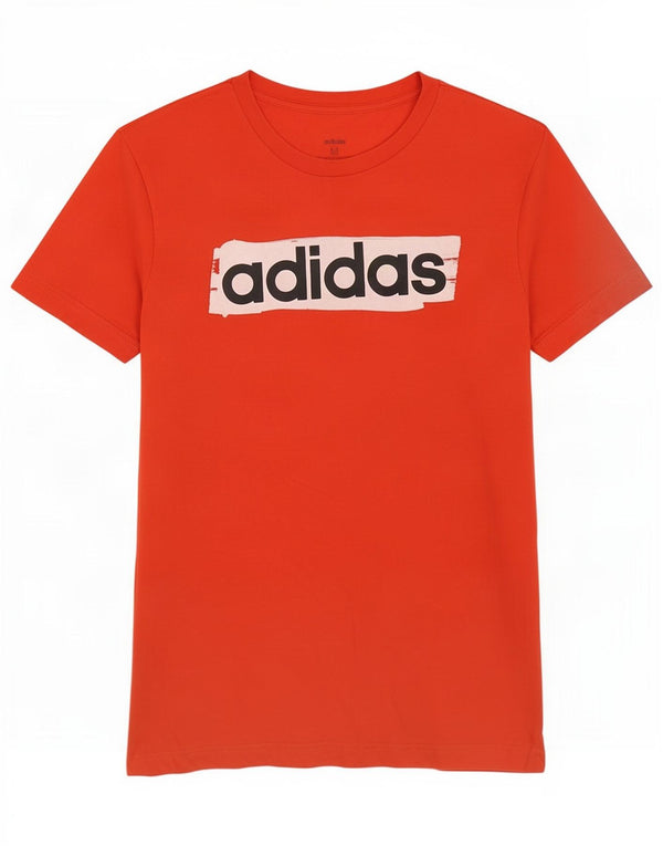 Adidas Mens Graphic T-Shirt Top Medium Red Cotton