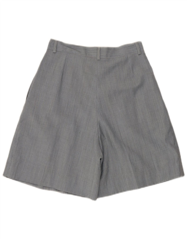 Olivia Hassler Dame Højtalje Casual Shorts IT 42 Medium W28 Blå Uld