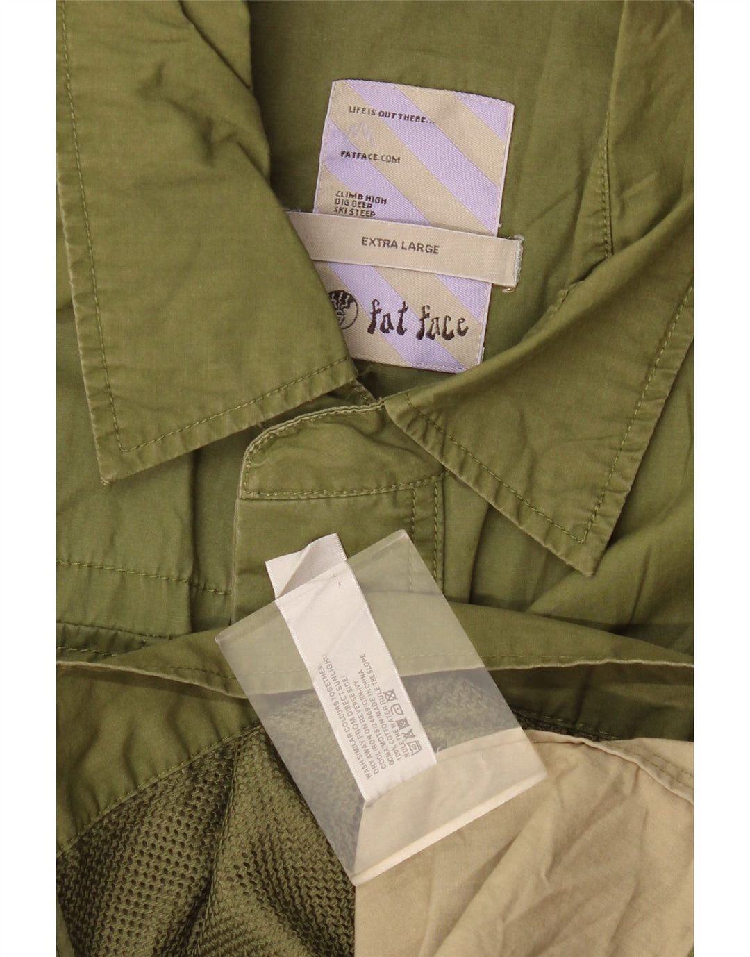 Fat Face Herre Utility Jacket UK 42 XL Grøn Bomuld