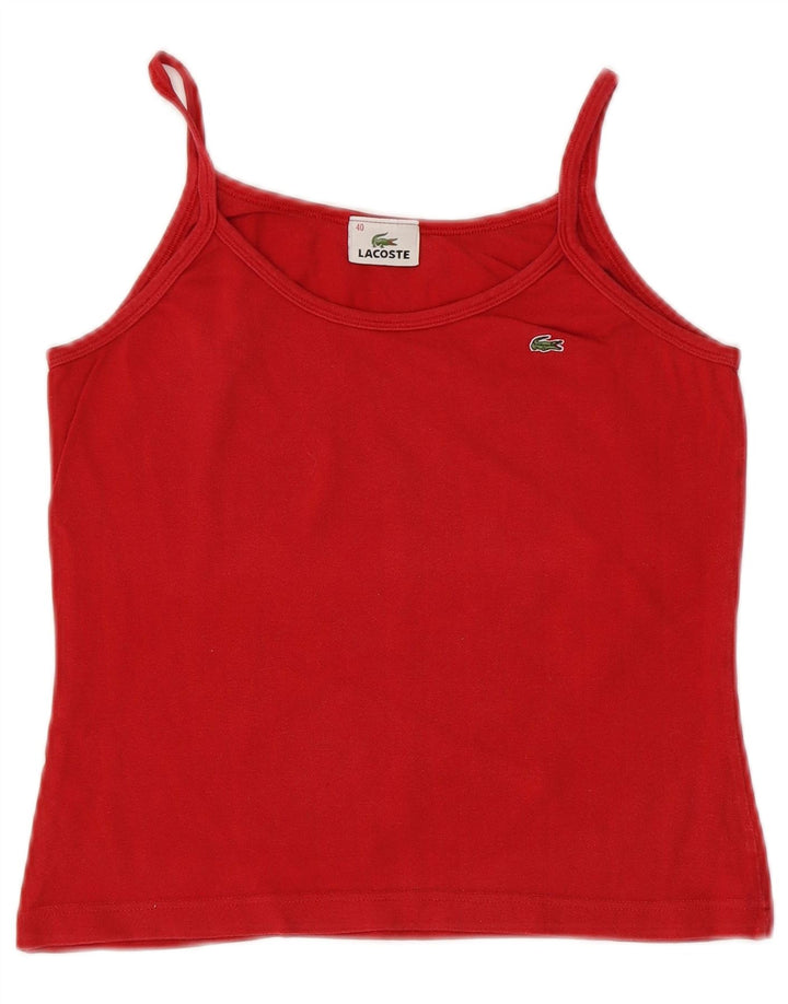 LACOSTE Dame Crop Cami Top Størrelse 40 Medium Rød Bomuld