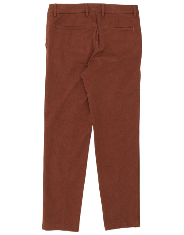 Hugo Boss Mens Slim Chino Trousers EU 46 Small W30 L30 Brown Polyester