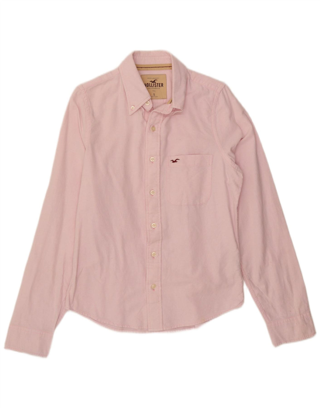Hollister herreskjorte lille pink bomuld