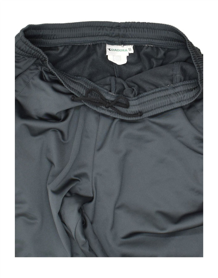 DIADORA Mens Tracksuit Trousers Medium Grey Polyester | Vintage Diadora | Thrift | Second-Hand Diadora | Used Clothing | Messina Hembry 