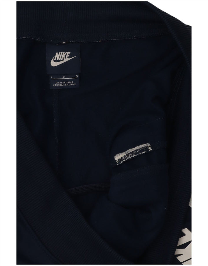Nike Træningsdragt bukser til mænd Joggers Large Navy Blue Colourblock Polyester