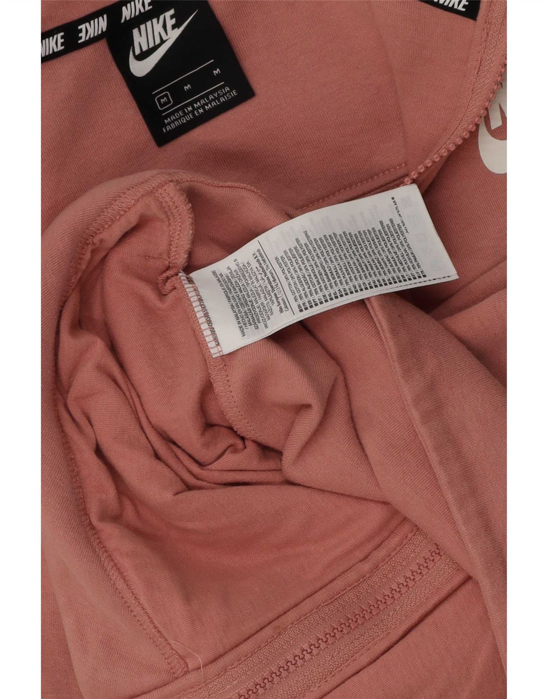 Nike hættetrøje med lynlås til kvinder UK 14 Medium Pink Bomuld