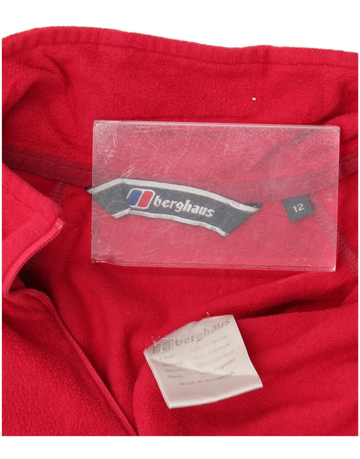 BERGHAUS Fleece Jumper med lynlås til kvinder UK 12 Medium Pink Polyester