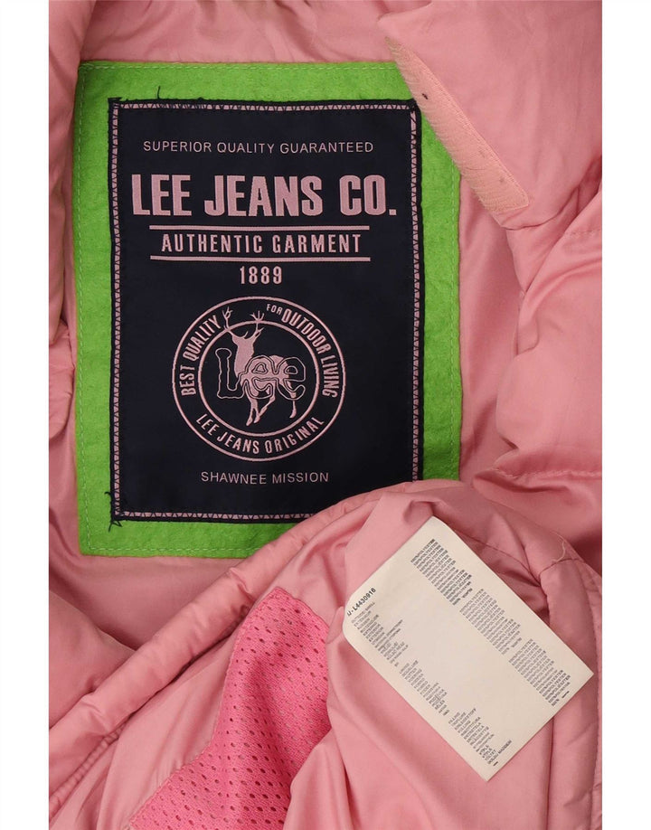 Lee Womens Polstret Gilet UK 16 Large Pink Polyester