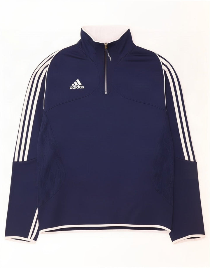 Adidas Herre Pullover Træningsdragt Topjakke UK 44/46 Large Navy Blue