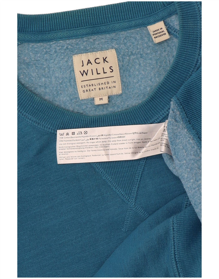 Jack Wills Herre Grafisk Sweatshirt Jumper Medium Blå Bomuld