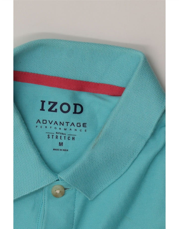 IZOD Mens Natural Fit Polo Shirt Medium Blue Cotton Vintage Izod and Second-Hand Izod from Messina Hembry 