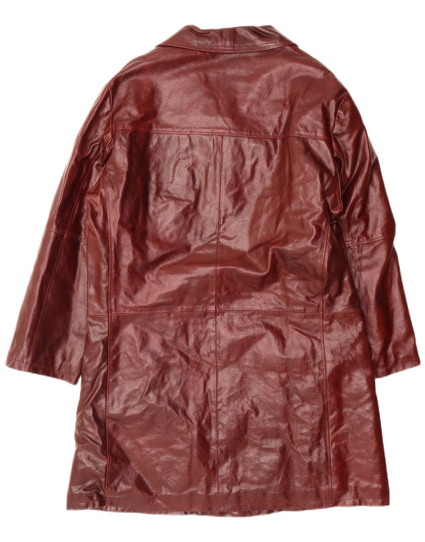 Vintage Herre Læderfrakke UK 42 XL Burgundy