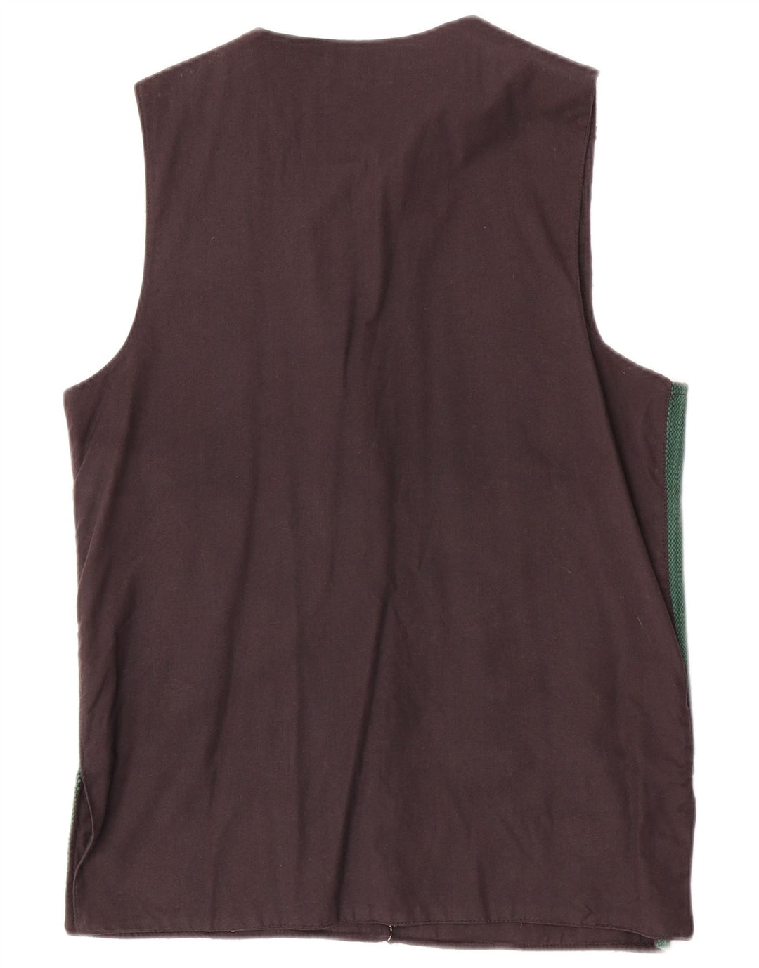 Vintage Dame Gilet UK 16 Stor flerfarvet stribet bomuld