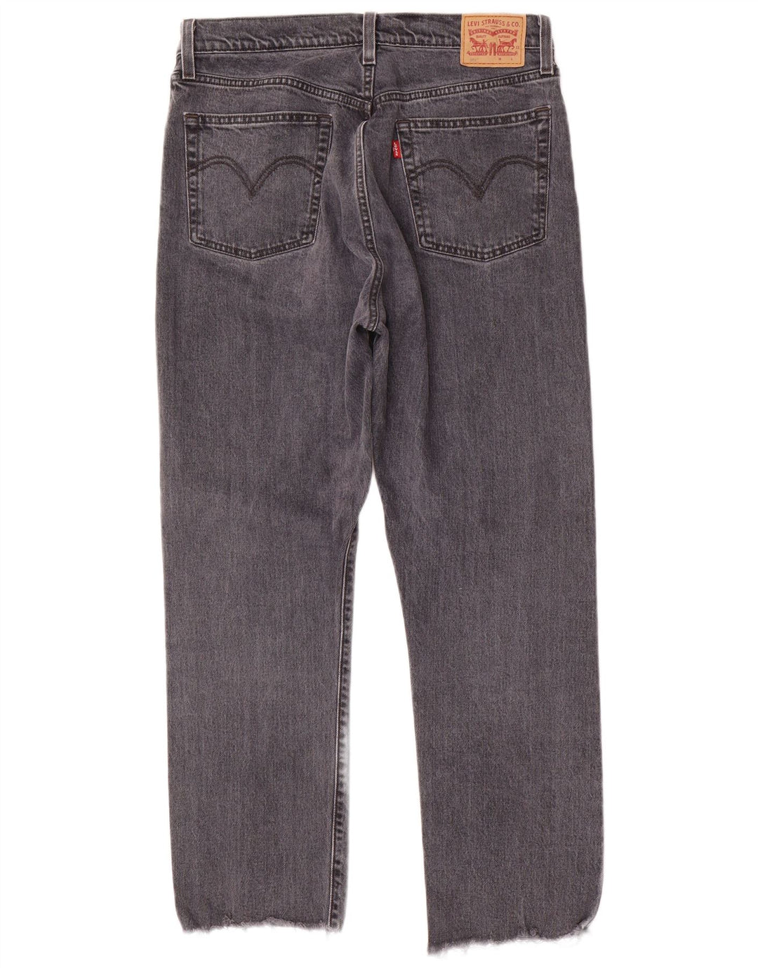 LEVI'S Herre 501 Straight Jeans W31 L28 Grå Bomuld
